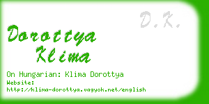 dorottya klima business card